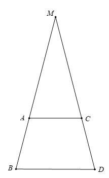 Bạn Hải làm một khung tranh gỗ để trang trí góc học tập có dạng như hình vẽ, biết thanh AC (ảnh 1)