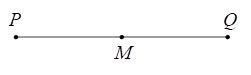 Cho đoạn thẳng PQ có độ dài bằng 6 cm. Trên đường thẳng PQ xác định điểm M sao cho PM = 3 cm.Hỏi điểm M có phải là trung điểm của đoạn thẳng PQ không? (ảnh 1)