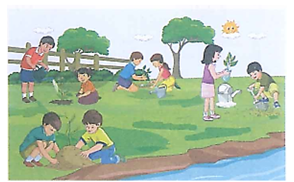 Hưởng ứng phong trào “Tết trồng cây”, khối lớp Một trồng được 253 cây. Khối lớp Hai trồng được (ảnh 1)