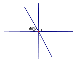 Tìm số đo x trong hình vẽ bên cạnh. (ảnh 1)
