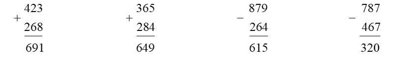 Tính phép tính   423 + 268 (ảnh 1)