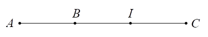 Vẽ ba điểm A,B,C thẳng hàng, điểm B nằm giữa hai điểm A và C sao cho AB = 2 cm; AC = 6 cm. Gọi I là trung điểm của BC. a) Tính độ dài đoạn thẳng BC (ảnh 1)