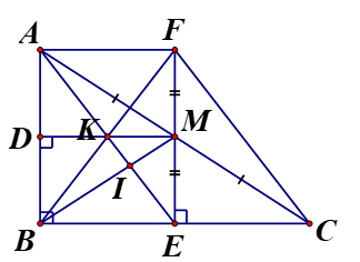 Cho Delta ABC vuông tại B{BC > BA} , M là trung điểm của AC (ảnh 3)