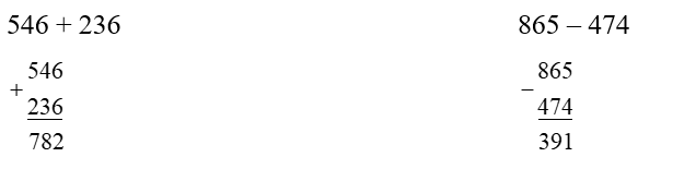 Đặt tính rồi tính  546 + 236 (ảnh 1)