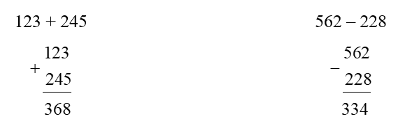 Đặt tính rồi tính:  123 + 245 (ảnh 1)