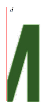 Cho h&igrave;nh vẽ b&ecirc;n. Nếu vẽ h&igrave;nh đối xứng với h&igrave;nh b&ecirc;n phải của đường thẳng d qua đường thẳng d th&igrave; ta được một chữ c&aacute;i. Chữ c&aacute;i đ&oacute; l&agrave; (ảnh 1)
