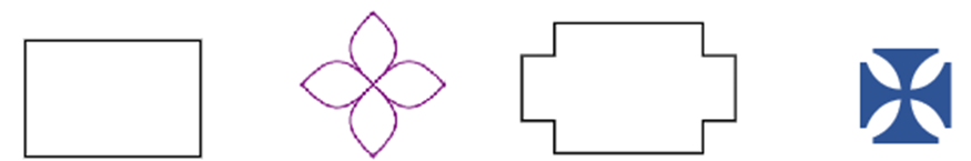 Cho các hình sau, có bao nhiêu hình có 4 trục đối xứng? (ảnh 1)