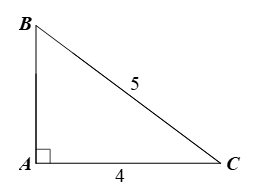 Cho tam giác ABC vuông tại A có AC = 4,BC = 5. Khi đó tan B bằng (ảnh 1)