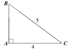 Cho tam giác ABC vuông tại A có AC = 4 ,BC = 5. Khi đó tan B bằng (ảnh 1)