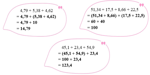 Tính giá trị biểu thức 4,79 + 5,38 + 4,62 (ảnh 1)