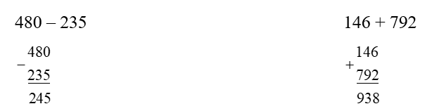 Số vào chỗ trống ?  480 – 235 (ảnh 1)