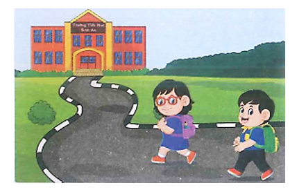 Quãng đường từ nhà Hiền đến trường dài 750 m, quãng đường từ nhà Huy đến trường xa hơn nhà Hiền 200 (ảnh 1)