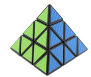 Một khối Rubik có dạng hình chóp tam giác đều. Biết chiều cao bằng 5,2 cm (ảnh 1)