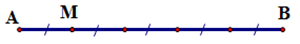 Cho đoạn thẳng AB và M là một điểm trên đoạn AB sao cho MA = 1/5 AB. Trong các khẳng định sau, khẳng định nào sai? (ảnh 1)