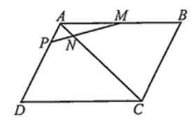 Cho hình bình hành ABCD và các điểm M,N,P thoả mãn vecto AM = 1/2 vecto AB , vecto AN  =1/6 vecto AC, vecto AP  =1/4 vecto AD (ảnh 1)