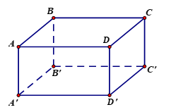 Số đường chéo của hình hộp chữ nhật ABCD.A'B'C'D' là     (ảnh 1)