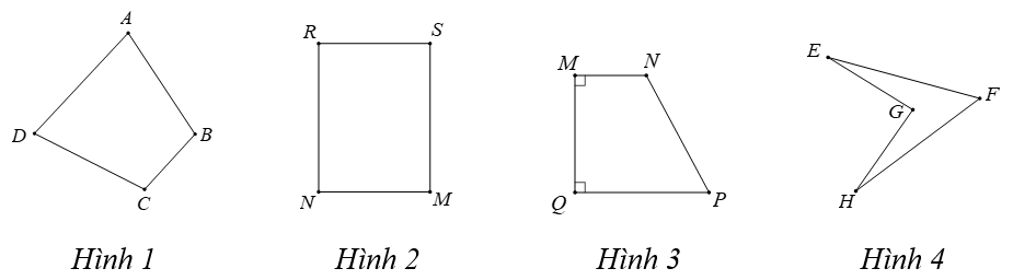 Trong các hình vẽ dưới đây, hình nào không phải là tứ giác lồi?	 (ảnh 1)