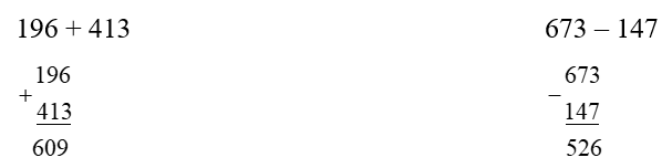 Đặt tính rồi tính   196 + 413 (ảnh 1)
