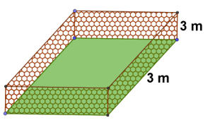 Chú An dùng lưới thép để làm hàng rào cao 3m bao quanh mảnh đất hình vuông có kích thước (ảnh 1)