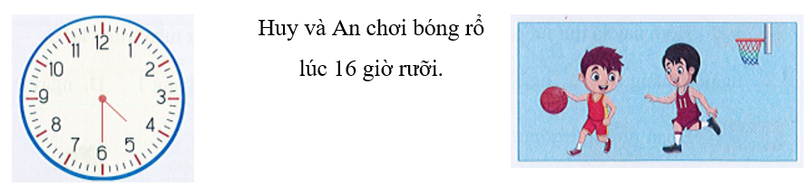 Vẽ thêm kim giờ và kim phút để đồng hồ chỉ giờ phù hợp (ảnh 2)