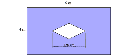 Anh Nam muốn dùng giấy dán tường để dán trang trí một bức tường hình chữ nhật có chiều dài \[6\,\,{\rm{m}}\]và chiều rộng \[{\rm{4}}\,\,{\rm{m}}\]. (ảnh 1)