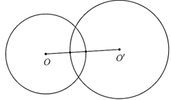 Cho hai đường tròn (O; R) và (O; R')  thỏa mãn R - R' < OO' < R + R'. Số điểm chung của hai đường tròn là (ảnh 1)