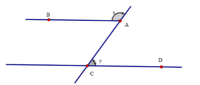 Cho hình vẽ biết AB song song CD khi đó khẳng định nào sau đây là đúng? (ảnh 1)
