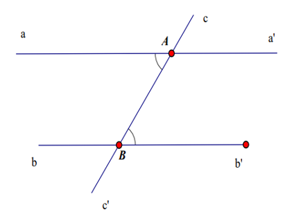 Cho hình vẽ bên: a) Viết tên hai cặp góc đối đỉnh, hai cặp góc so le trong. (ảnh 1)