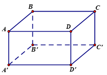 Hình hộp chữ nhật ABCD.A'B'C'D' có BC = 7 cm. Khẳng định nào sau đây sai? (ảnh 1)