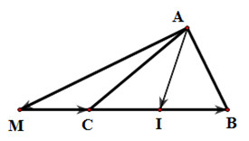 Trên đường thẳng chứa cạnh BC của tam giác ABC lấy một điểm M sao cho vecto MB = 3 vecto MC  Khi đó đẳng thức nào sau đây đúng? (ảnh 1)