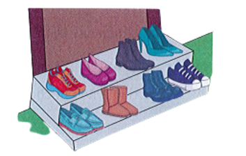 An đi học về, thấy trước cửa có 12 chiếc giày lạ. An đoán là nhà đang có khách. Vậy có mấy người khách đến thăm nhà An?  (ảnh 1)