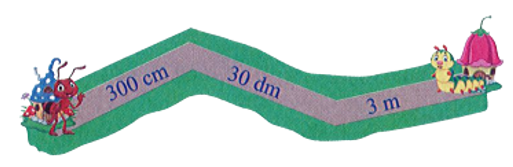 Quan sát bức tranh rồi điền vào chỗ trống cho thích hợp:  Nhà Kiến cách nhà Sâu ….. cm. (ảnh 1)