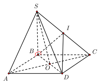 Cho hình chóp S.ABCD có đáy ABCD là hình bình hành tâm O, gọi I là trung điểm cạnh SC. Mệnh đề nào sau đây sai? (ảnh 1)