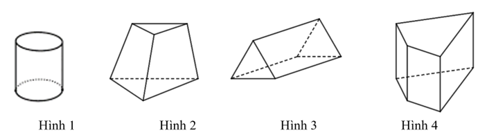 Trong các hình sau, hình nào là hình lăng trụ đứng tam giác? (ảnh 1)