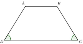 Cho hình thang cân ABCD, AB song song CD có góc  D = 70 độ (ảnh 1)