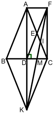 Cho tam giác ABC cân tại A có AD là đường cao. Vẽ E là trung điểm của AC. Trên tia đối của tia ED vẽ điểm F sao cho ED = EF.  a) Chứng minh tứ giác ADCF là hình chữ nhật. (ảnh 1)