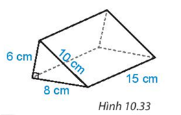 Cho lăng trụ đứng có đáy là tam giác vuông trong hình bên. (ảnh 2)