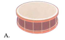 Đồ vật nào dưới đây không có dạng khối trụ?  (ảnh 1)