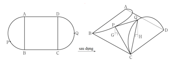 Suy ra vectơ ph&aacute;p tuyến cCho tờ giấy c&oacute; h&igrave;nh dạng như sau: một h&igrave;nh vu&ocirc;ng \(AB (ảnh 1)