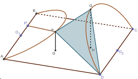 Suy ra vectơ ph&aacute;p tuyến cCho tờ giấy c&oacute; h&igrave;nh dạng như sau: một h&igrave;nh vu&ocirc;ng \(AB (ảnh 2)