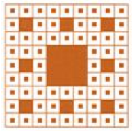 Một hình vuông có cạnh bằng 3. Chia hình vuông đó thành 9 hình vuông bằng nhau và tô màu hình vuông ở chính giữa. Với mỗi hình vuông nhỏ chưa được tô màu, lại chia thành 9 hình vuông bằng nhau  (ảnh 1)