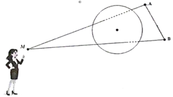 Để che khuất ho&agrave;n to&agrave;n thanh \(AB\) th&igrave; đường tr&ograve;n c&oacute; (ảnh 1)