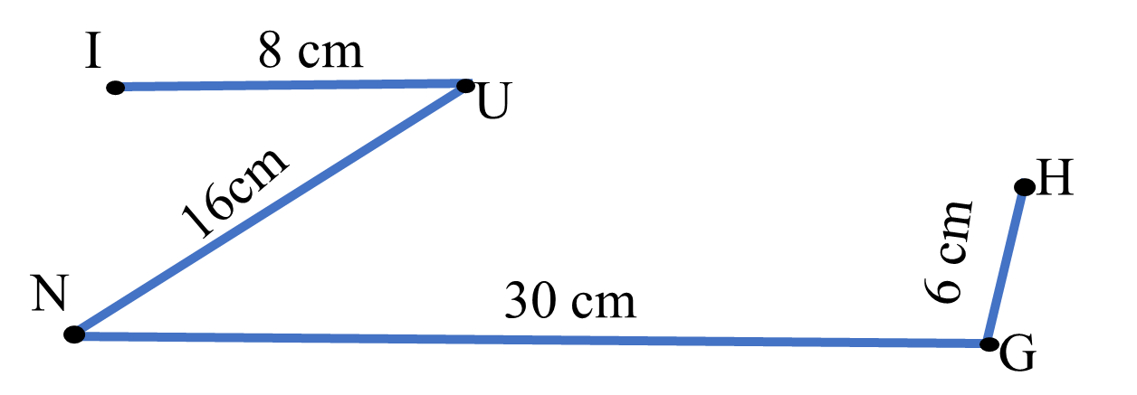 Tính độ dài đường gấp khúc IUNGH (ảnh 1)