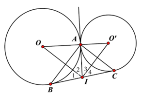 a) Đ&uacute;ng.  Ta c&oacute;: \[O{A^2} + O'{A^2} = (ảnh 1)