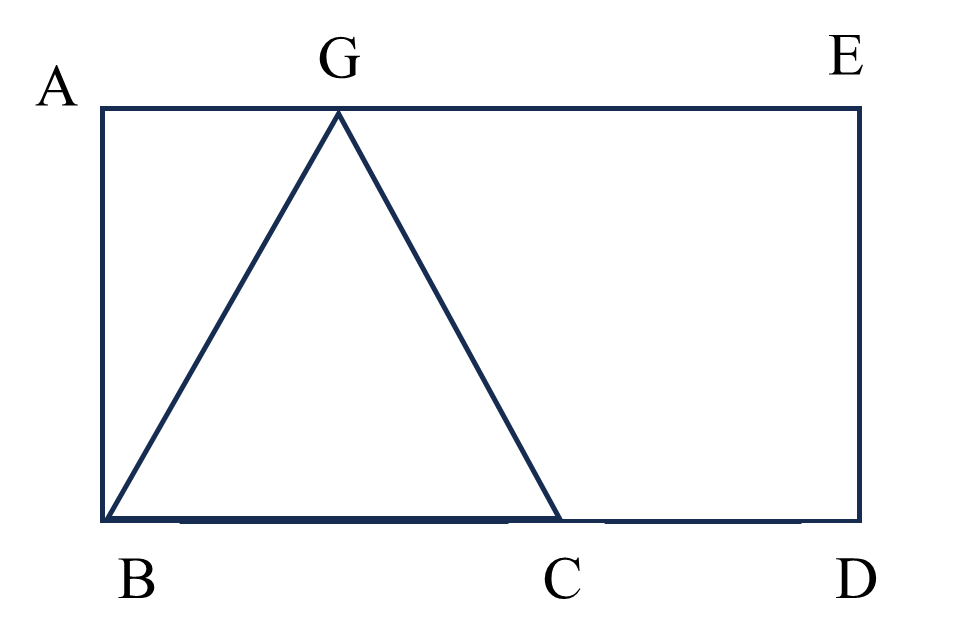 c) Hình vẽ bên có 3 điểm thẳng hàng là:    A. A, G, E và B, C, D 	    B. A, G, E và B, G    C. A, G, E và G, C	    D. A, G, E và A, B  (ảnh 1)