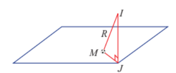 Vậy khoảng c&aacute;ch từ vị tr&iacute; \(M\) của quả b&oacute;ng đến điểm \(J\) l&agrave; 5 m. (ảnh 2)