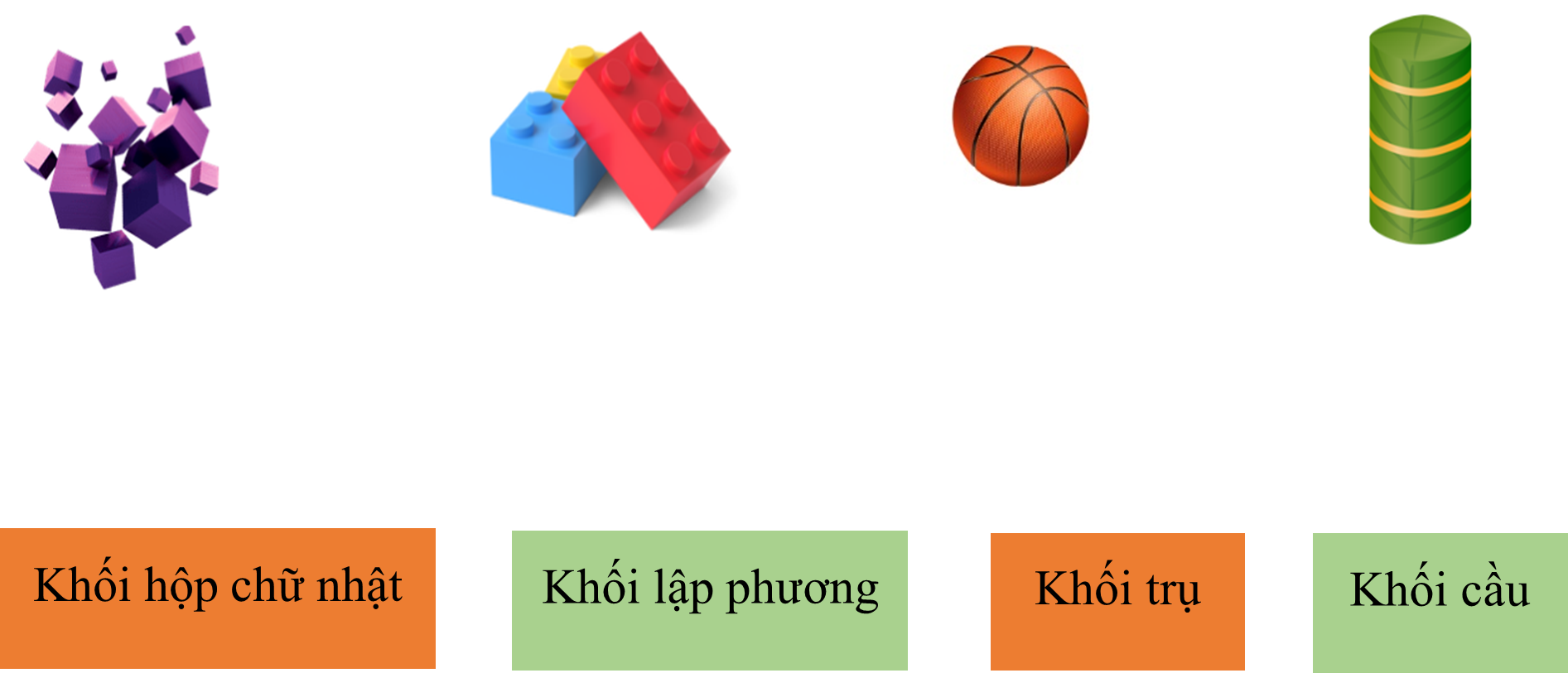 Nối:  Khối hộp chữ nhật Khối lập phương (ảnh 1)