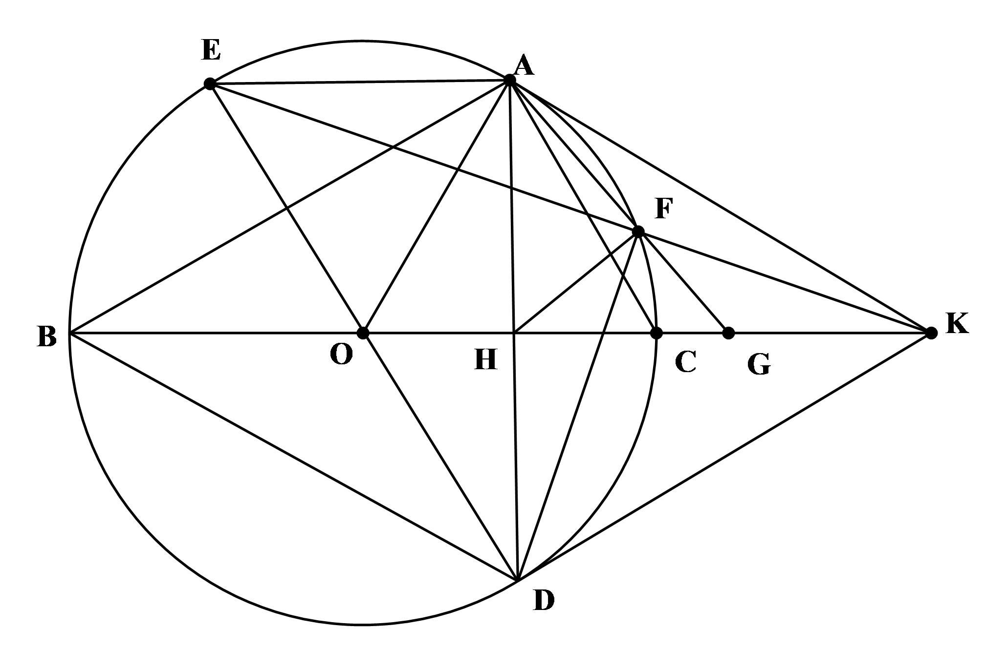 \[ \Rightarrow B,I,F\]thẳng h&agrave;ng. (ảnh 2)
