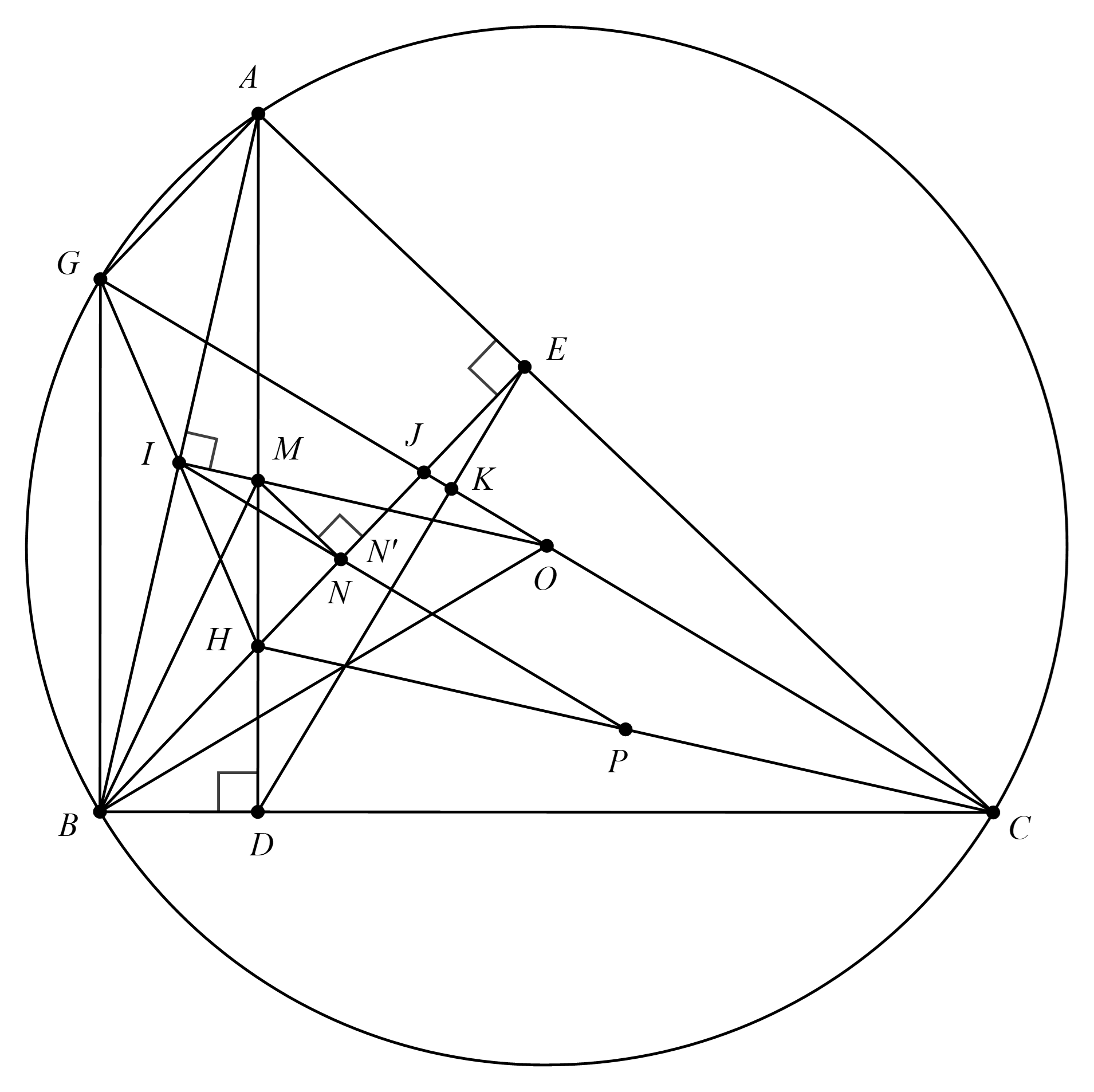 \( \Rightarrow \)\(MN \bot BE\) m&agrave; \(AC \bot BE (ảnh 3)