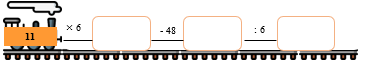 Điền số thích hợp vào ô trống   11x6 .... -48 ..... (ảnh 1)